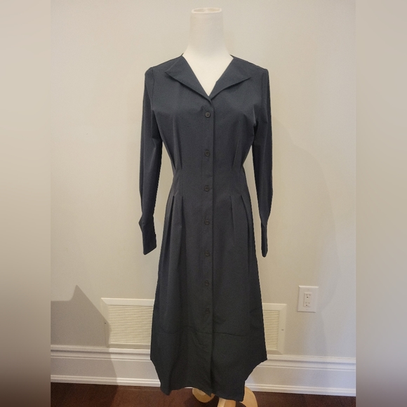 Collar point slim waist dress - Picture 4 of 6